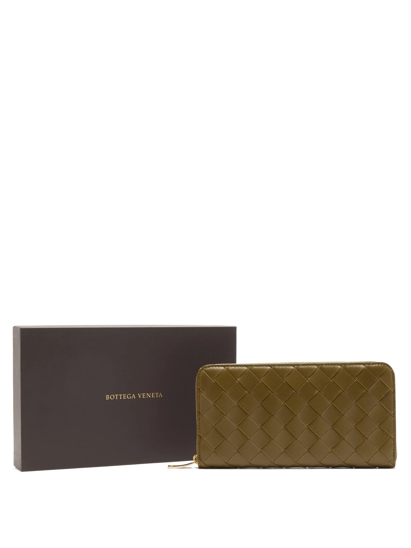 Intrecciato-leather wallet - 4