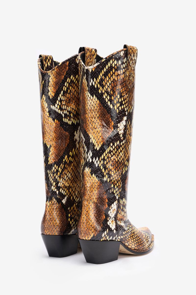 Roberto Cavalli Texan Boots With Python Print outlook