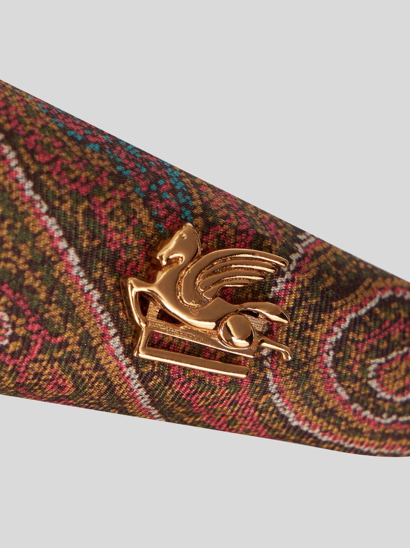 Etro PAISLEY HAIR BAND WITH PEGASO outlook