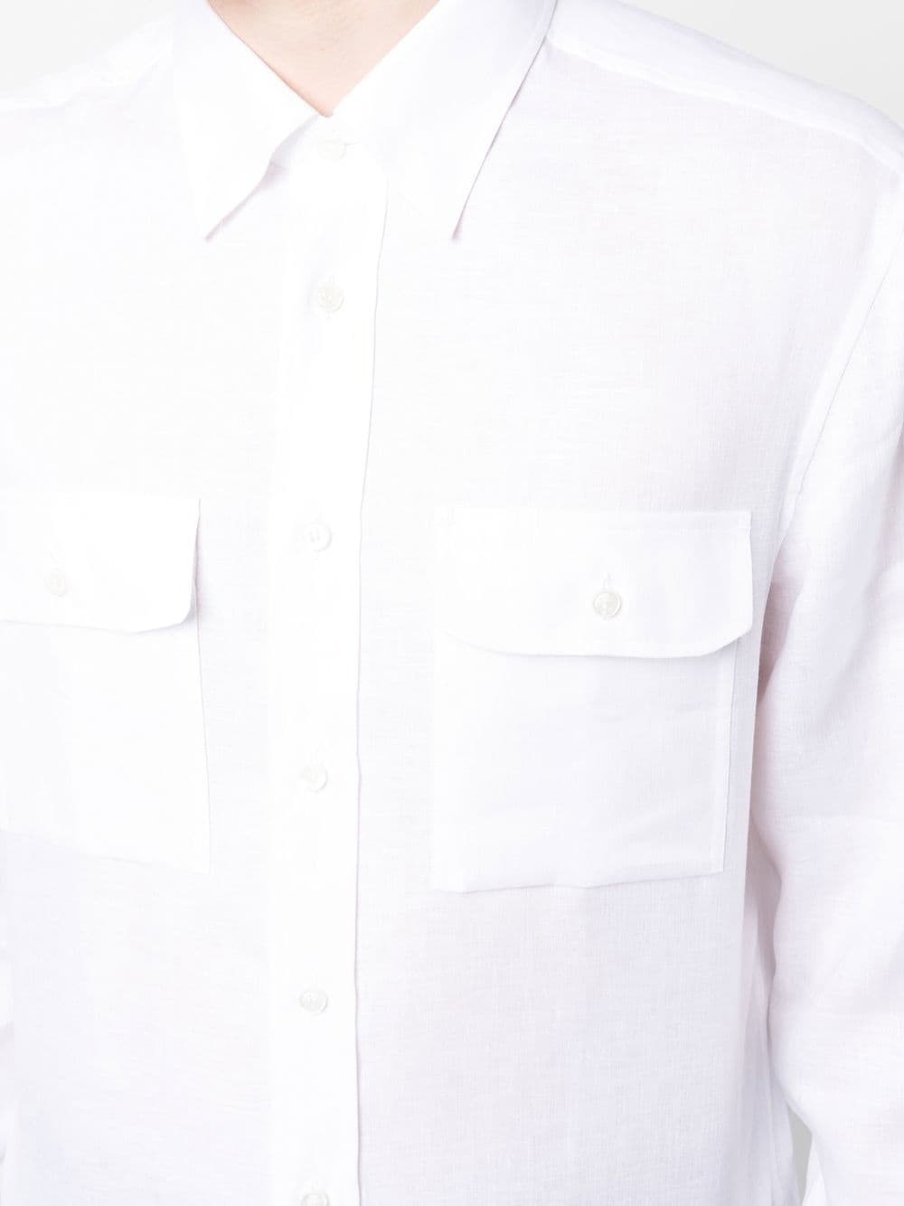linen button-up shirt - 5