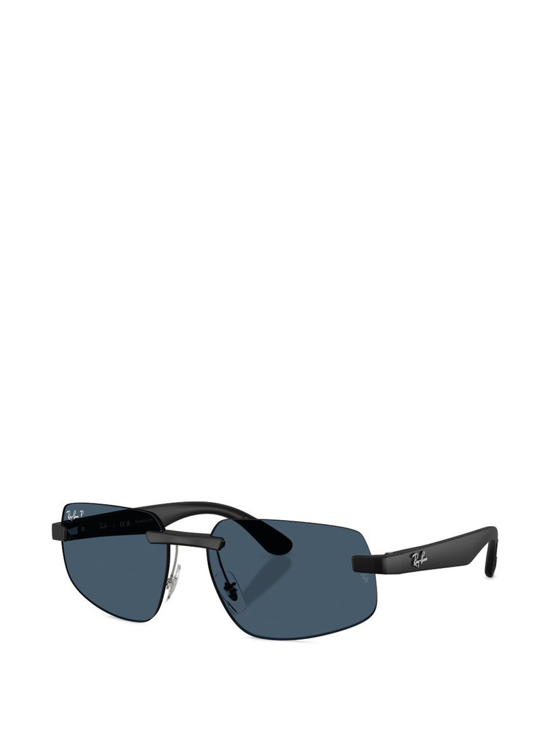 Ray-Ban rimless rectangle-frame sunglasses outlook