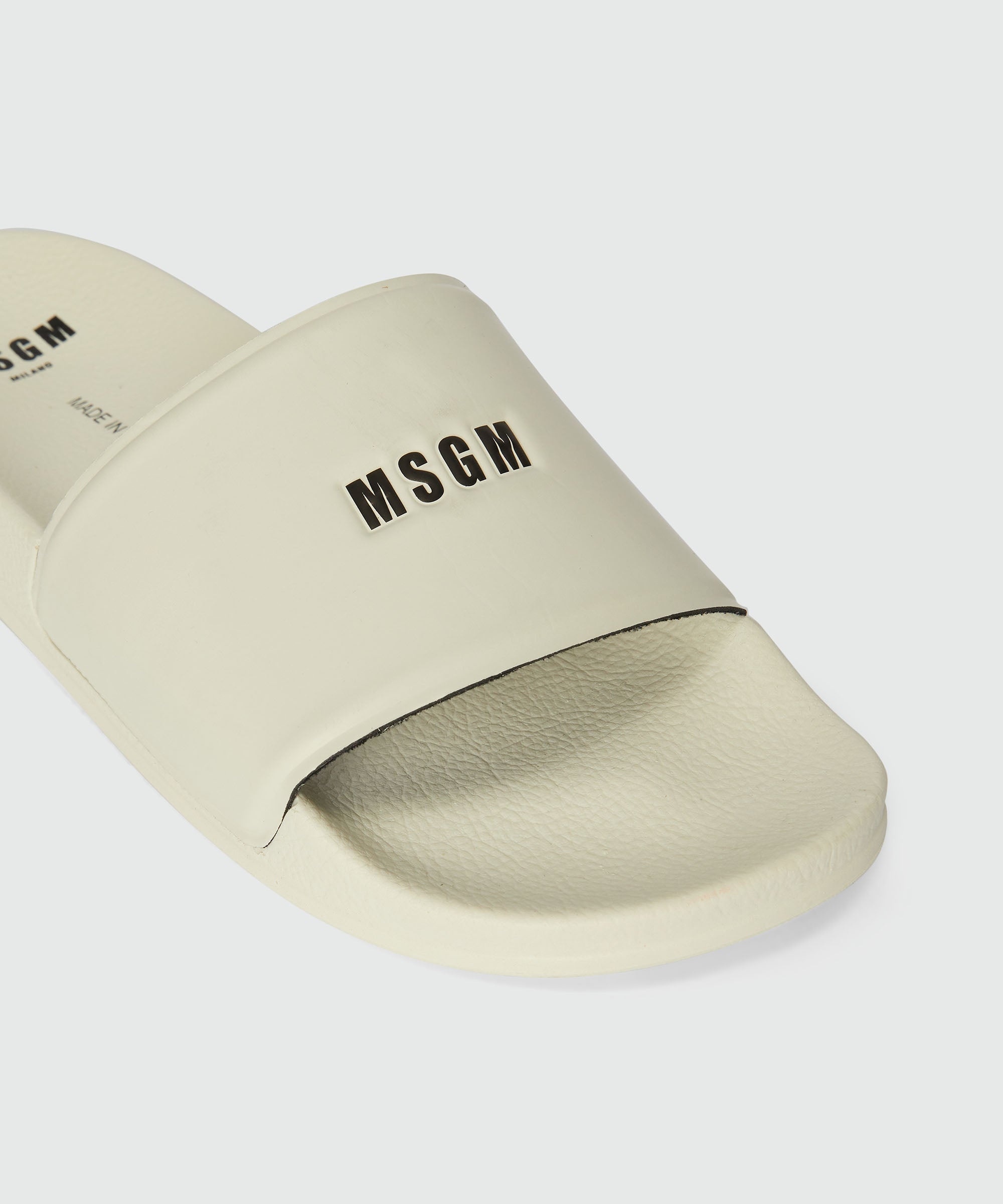 Off-white pool slides with MSGM micro logo - 4