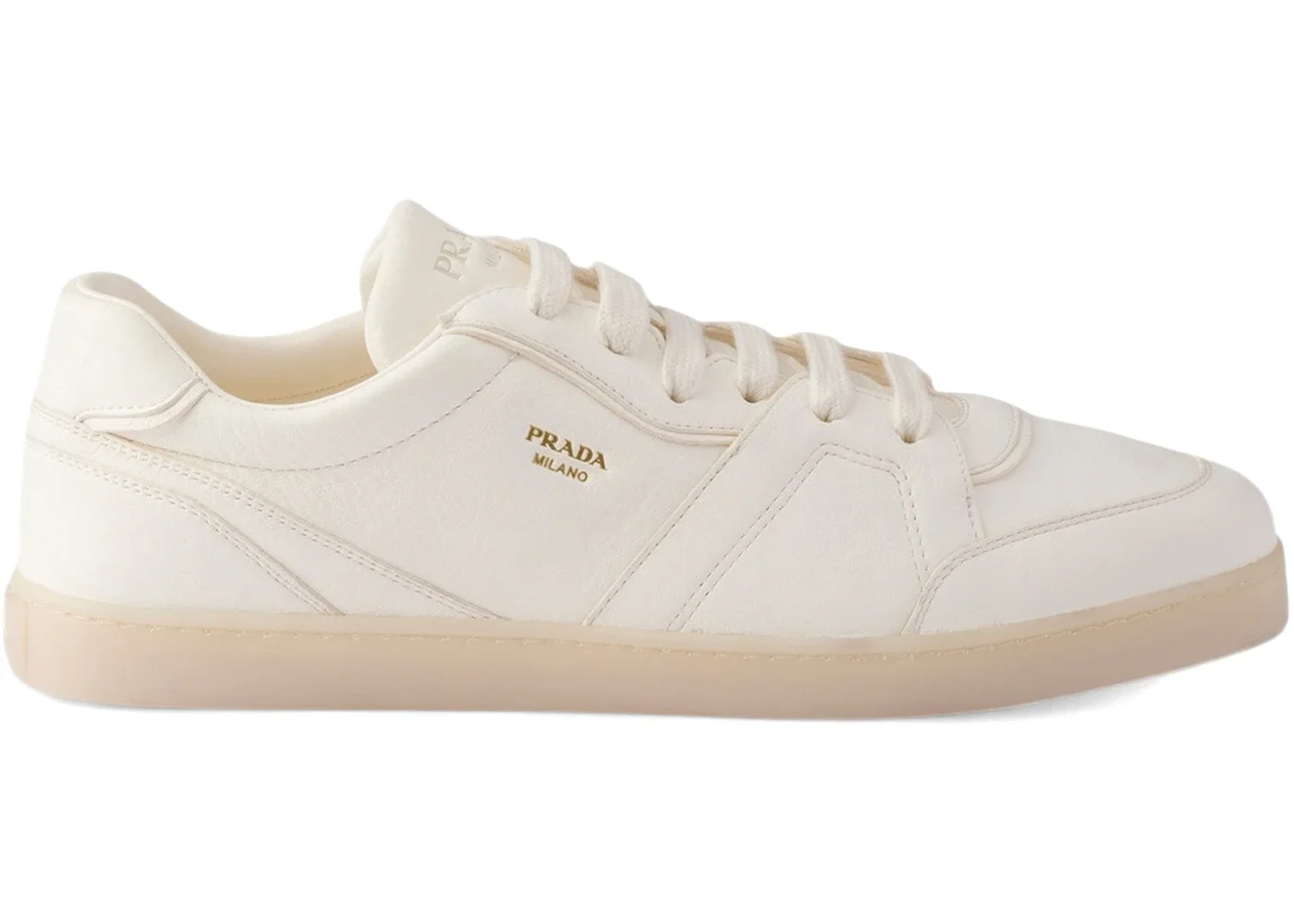 Prada Leather Sneakers Ivory - 1