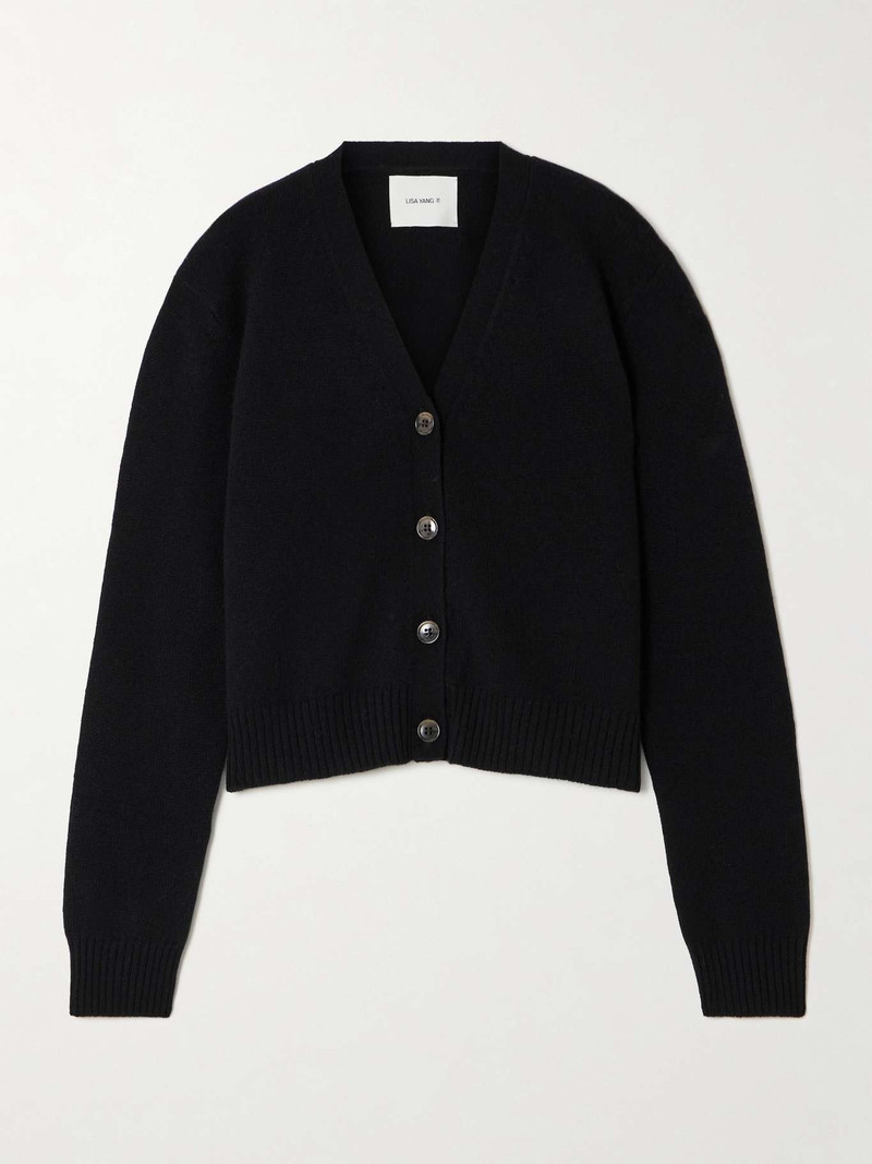Marion cashmere cardigan Black - 1