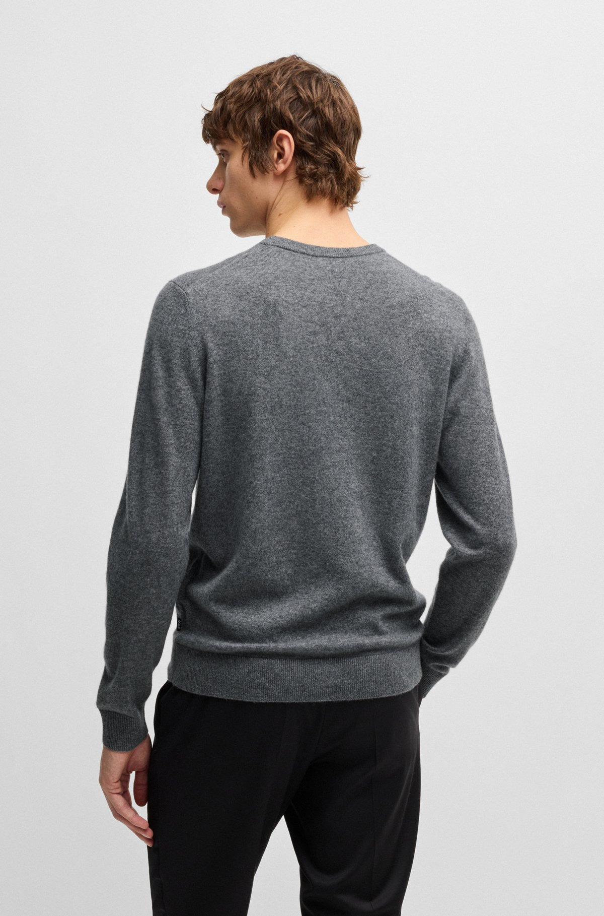 REGULAR-FIT SWEATER WITH FUNNEL NECK IN PURE CASHMERE - 5