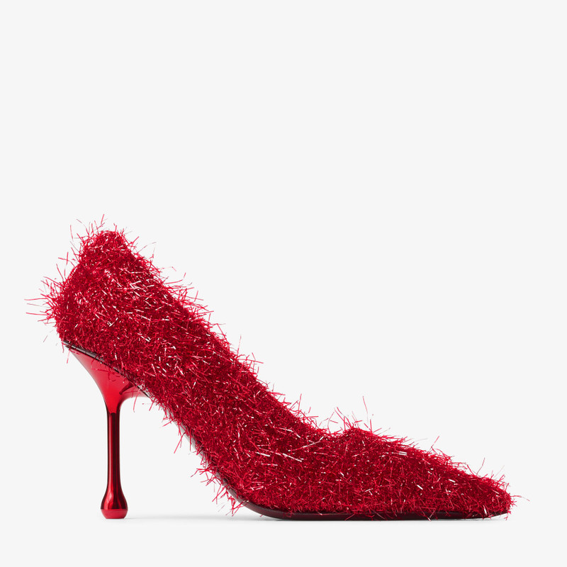 Ixia 95 Ruby Red Tinsel Pumps - 1