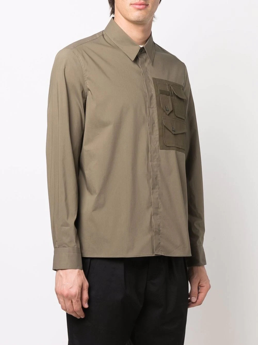 chest flap pockets shirt - 3