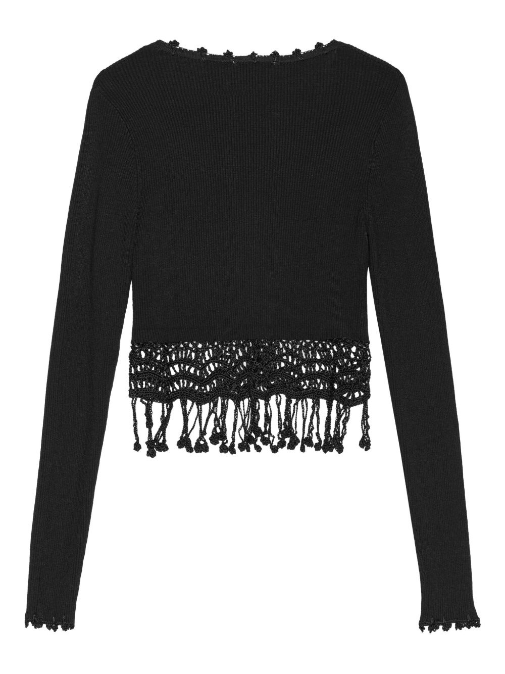 macramé-detailing cardigan - 6