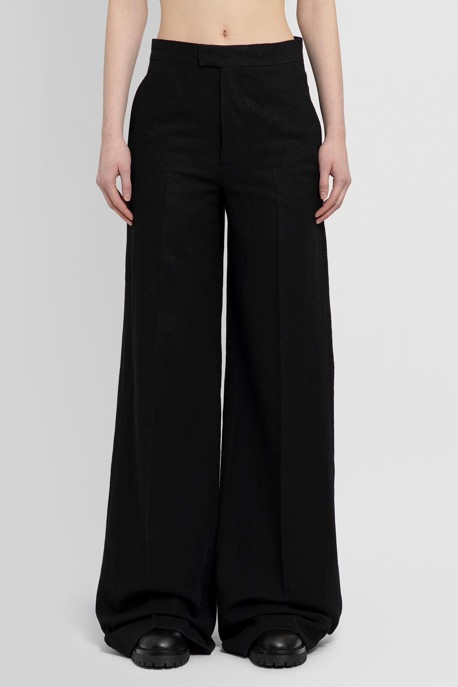 Ann Demeulemeester Brushed-Wool-Maaike-Flared-Leg-Trousers