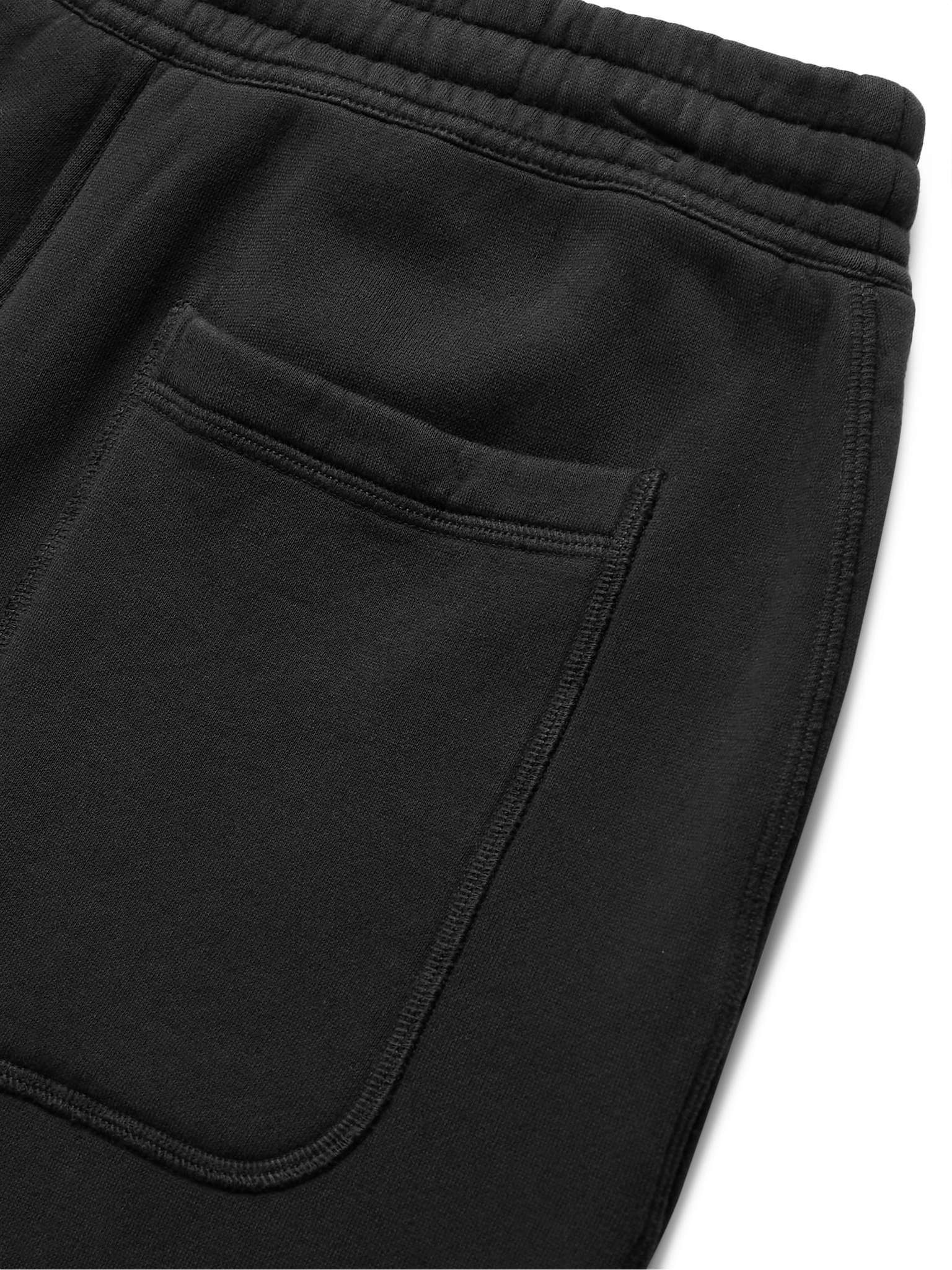 Tapered Garment-Dyed Fleece-Back Cotton-Jersey Sweatpants - 5