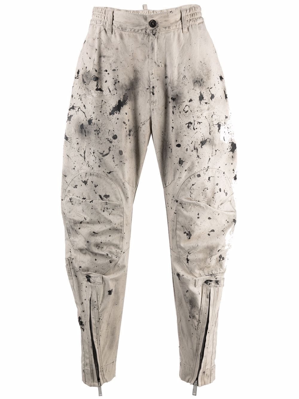 paint splatter cargo trousers - 1