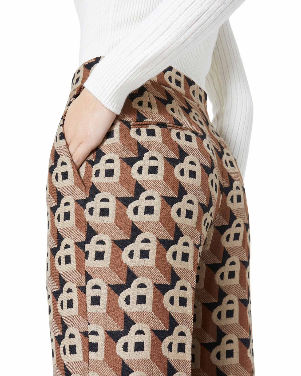 Heart Jacquard Trousers - 3