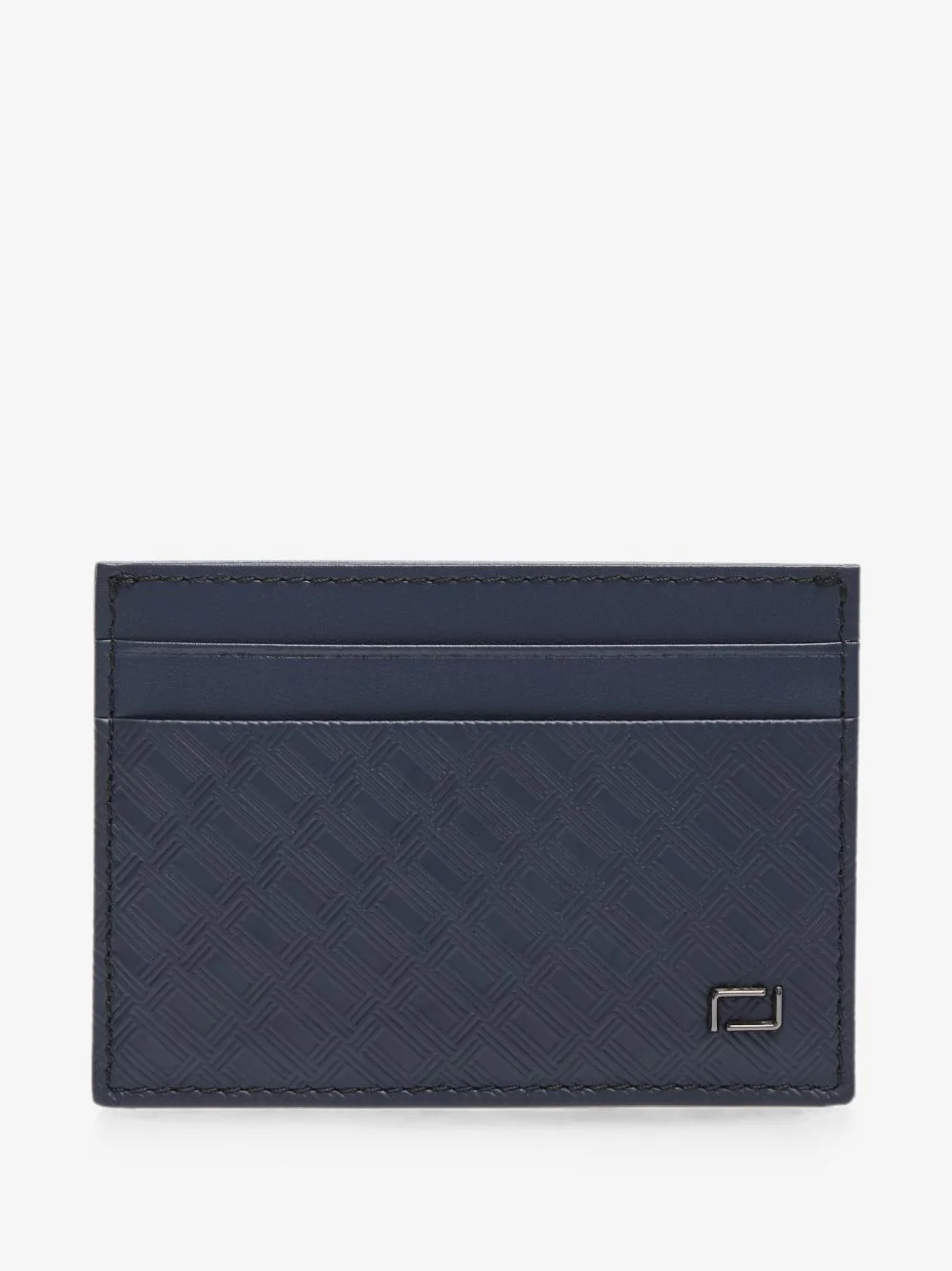 Leon monogram-embossed cardholder - 1