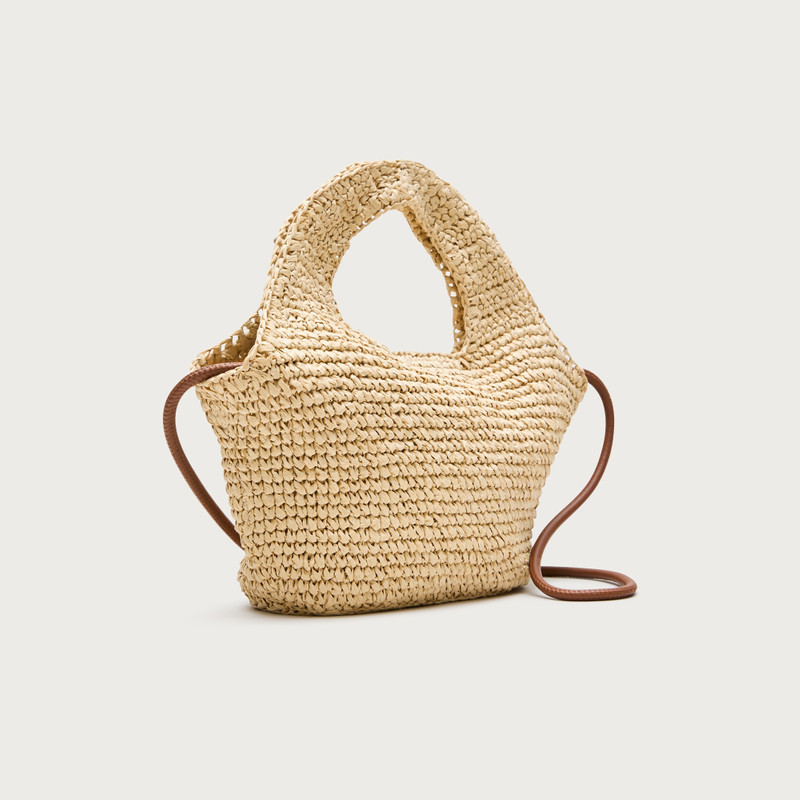Small handknotted straw tote 3