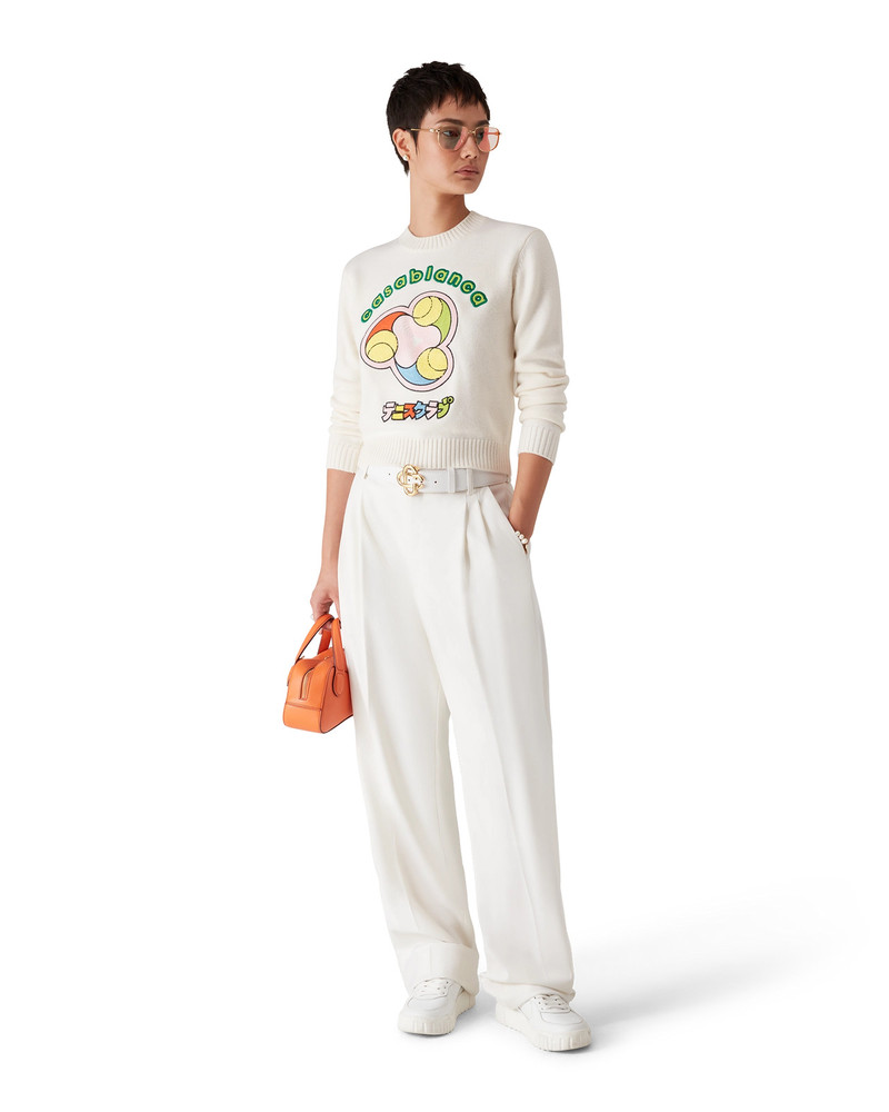 CASABLANCA Tennis Ball Merino Knit Crew Neck | Casablanca Paris outlook