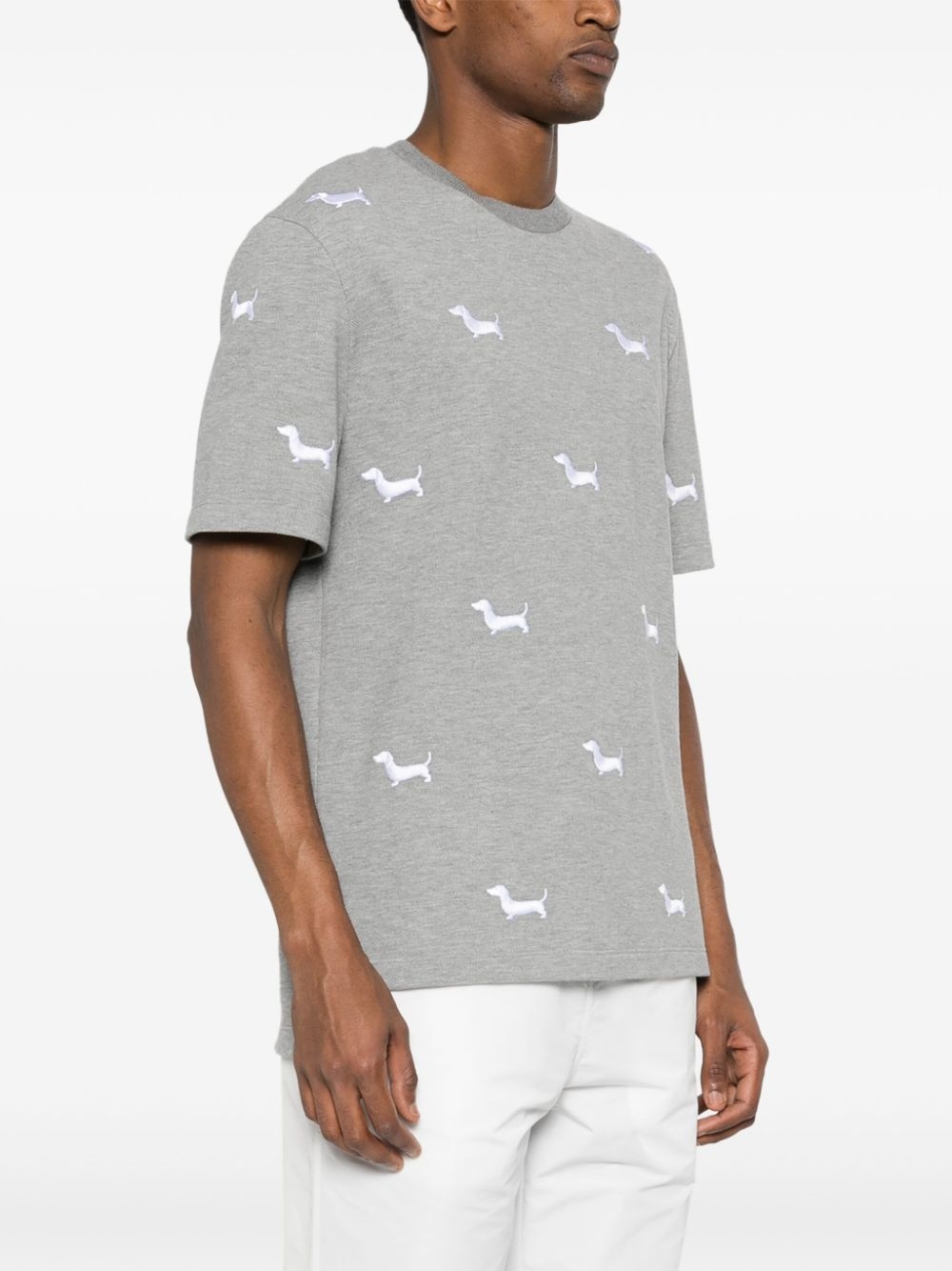 dog-embroidery T-shirt - 3