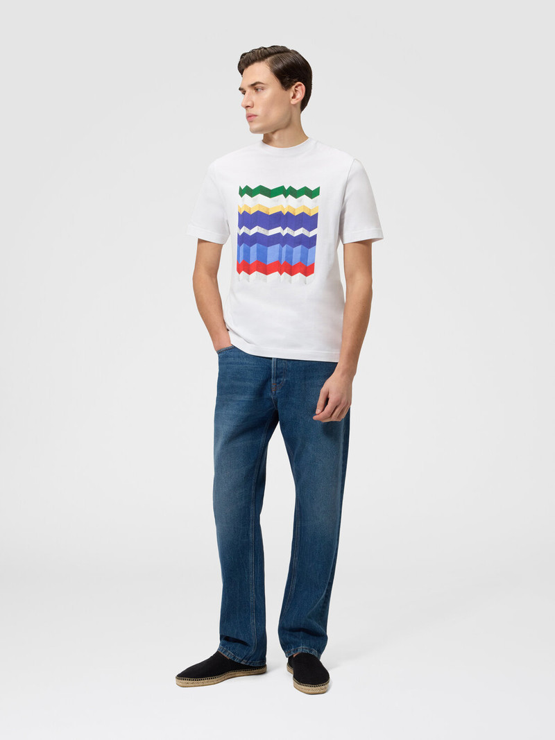 Missoni Crew-neck cotton T-shirt with macro zigzag print outlook