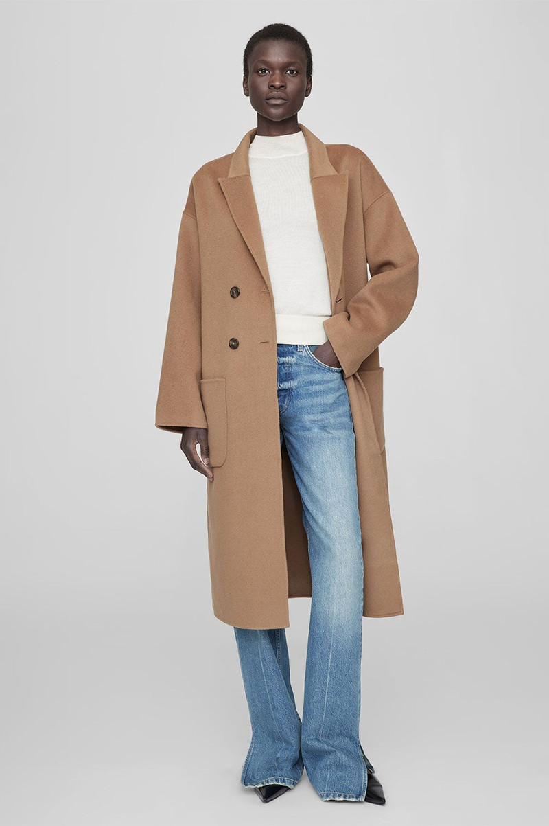 ANINE BING Dylan Coat - Camel Cashmere Blend outlook