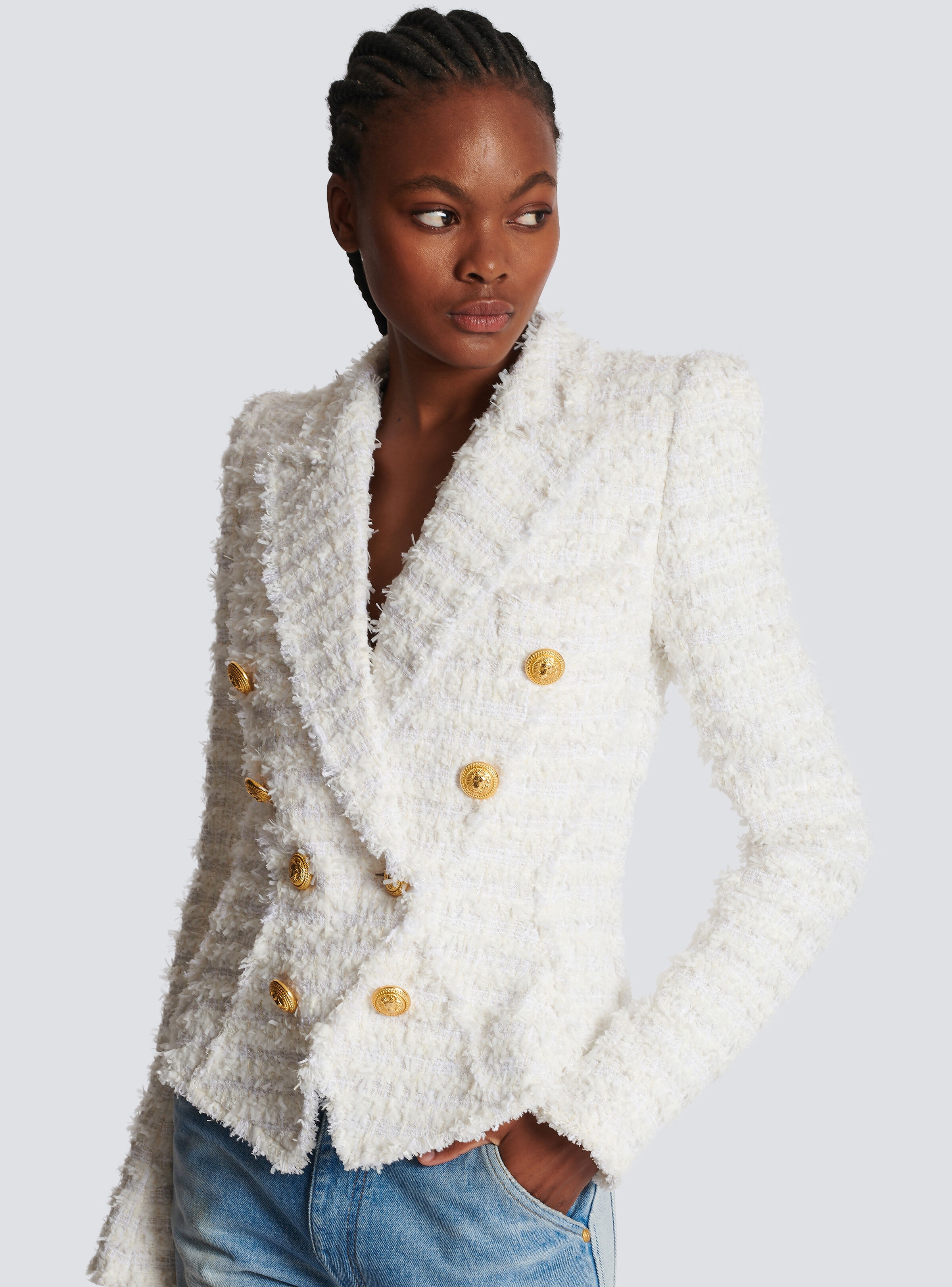 Slim-fit tweed jacket - 6