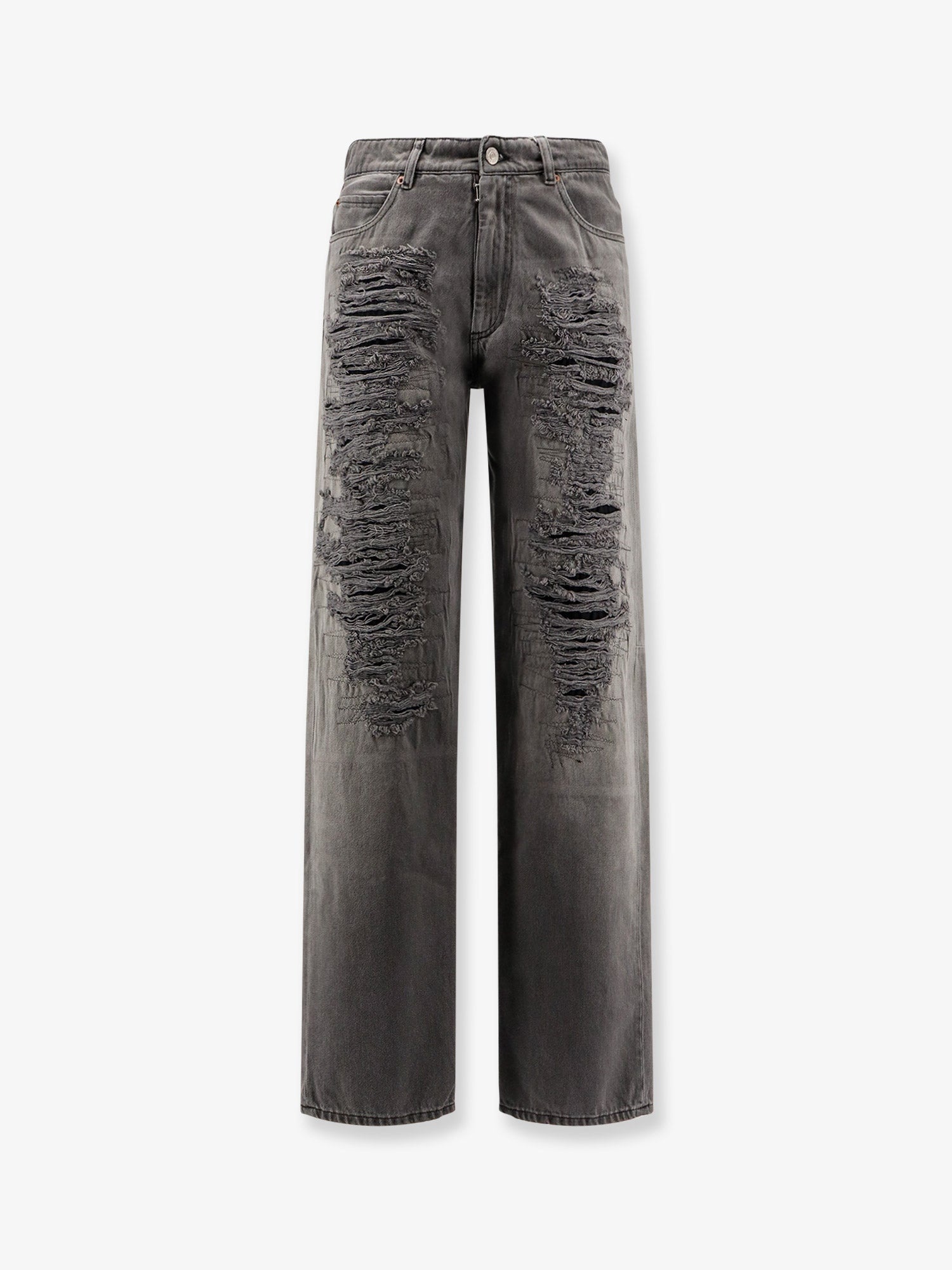 Mm6 Maison Margiela Jeans With Destroyed Effect - 1
