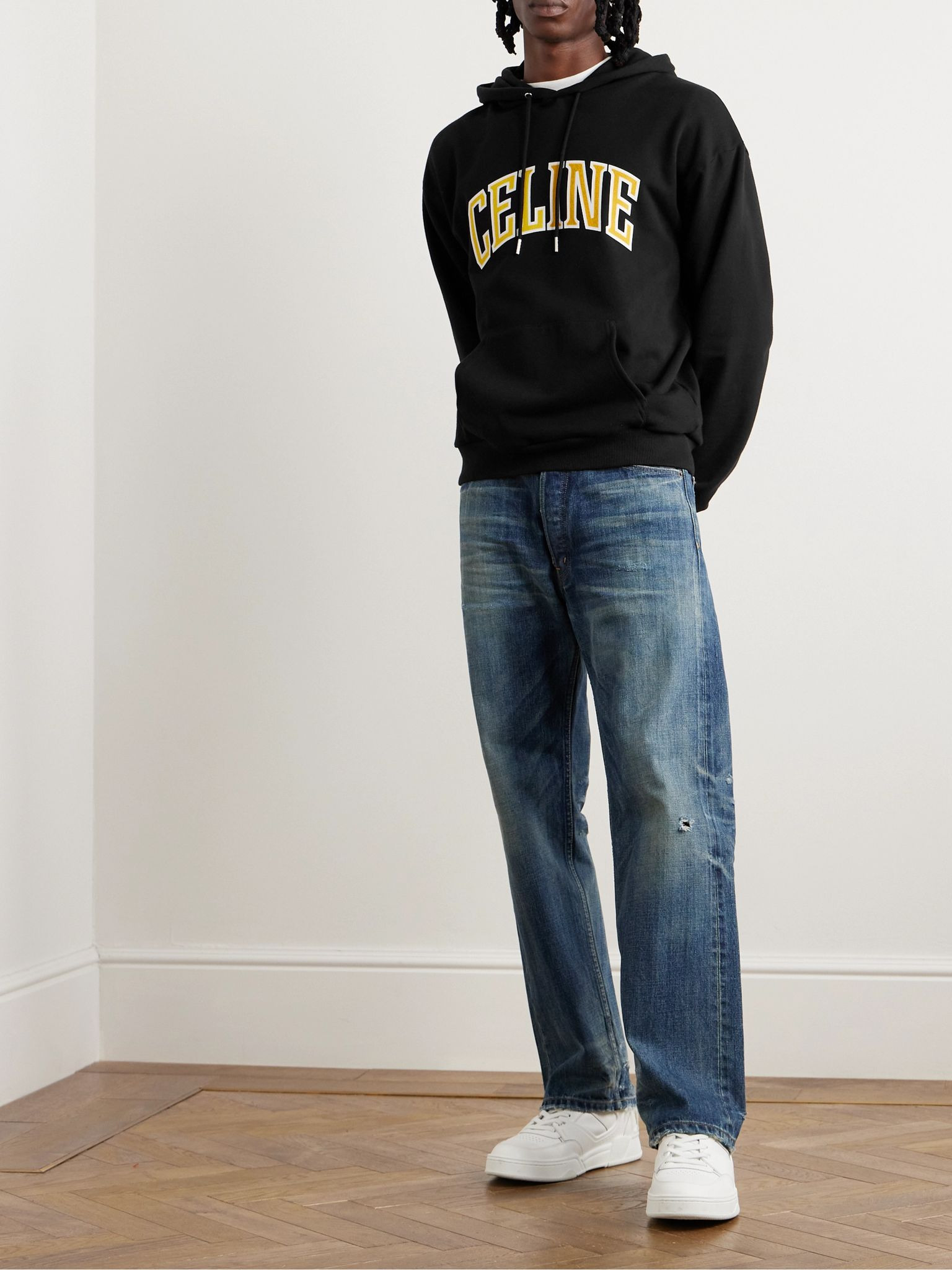 CELINE celine loose hoodie in COTTON FLEECE | REVERSIBLE