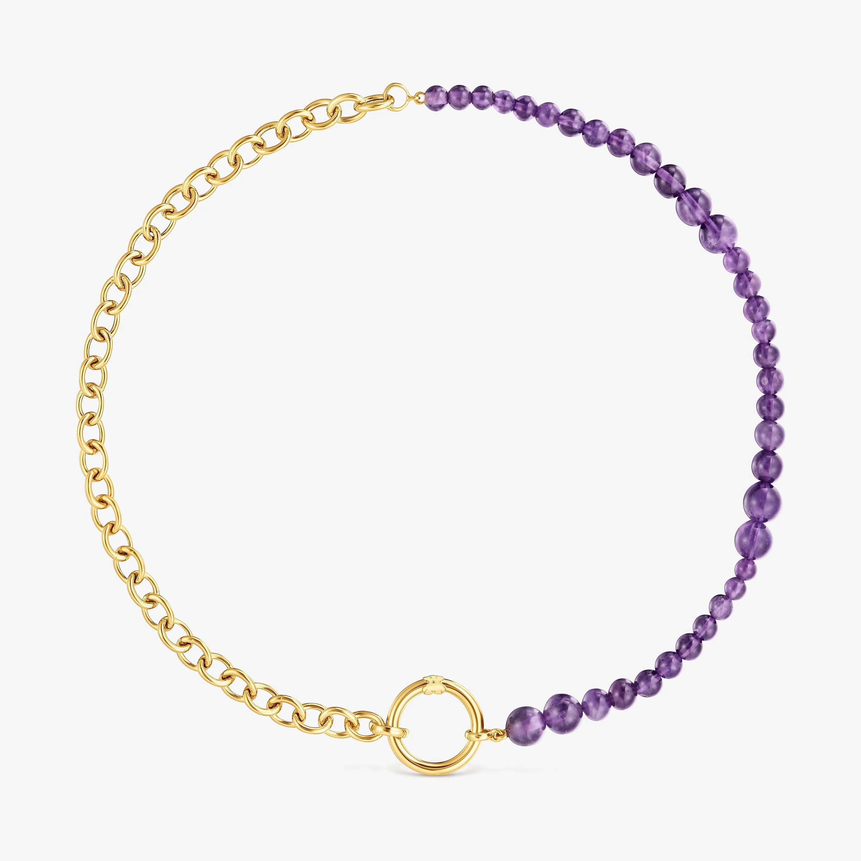 Necklace with 18K gold vermeil and amethyst Hold - 1