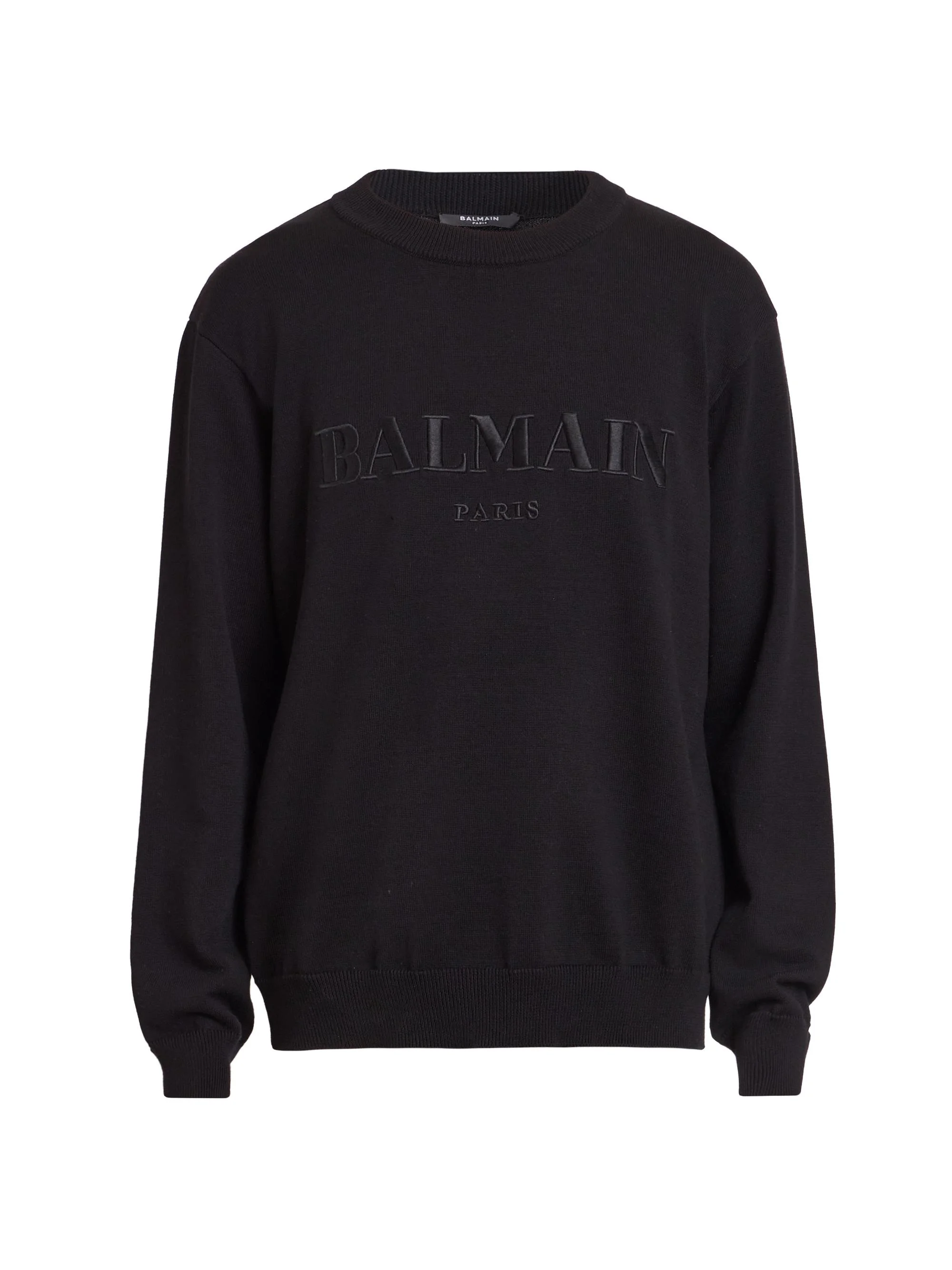 Men's Vintage Logo-Embroidered Cotton Sweater - Noir - 1