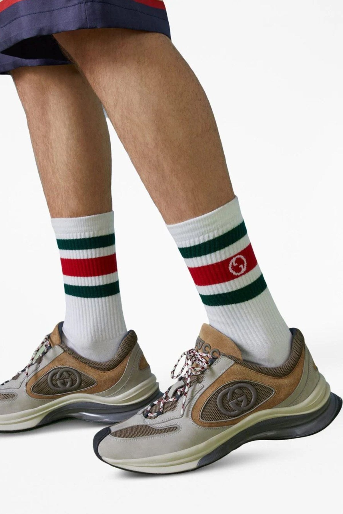 Gucci Men Nastro Web Logo Socks - 2