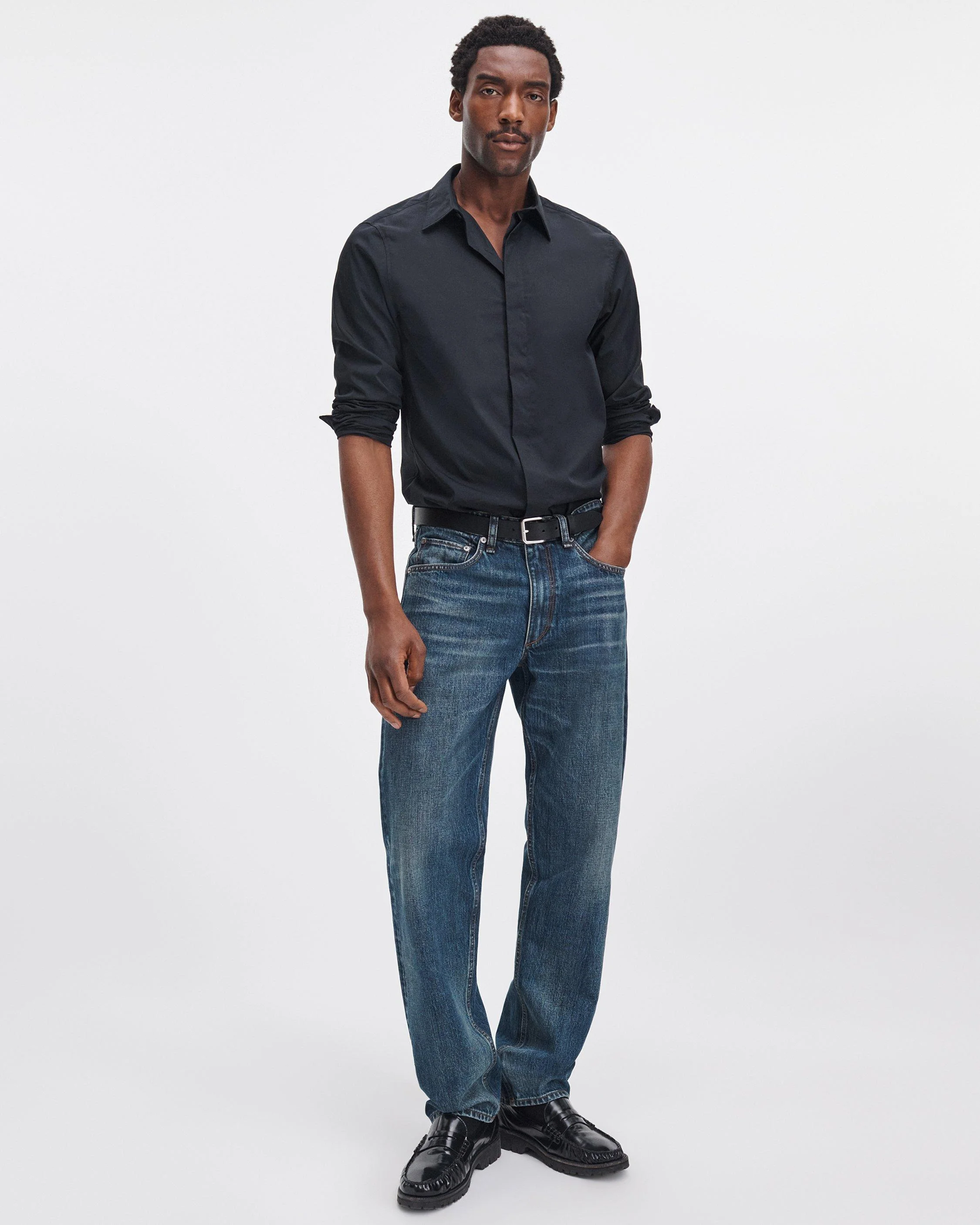 Fit 4 Straight Jean Mid-Rise in rb Selvedge Denim - 1