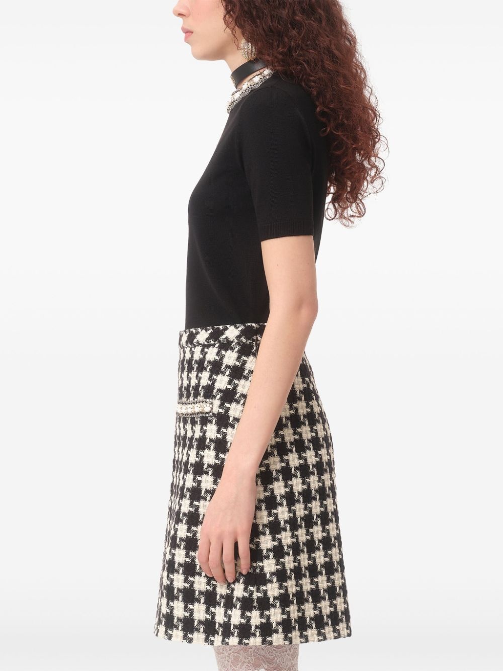 embroidered wool top - 5