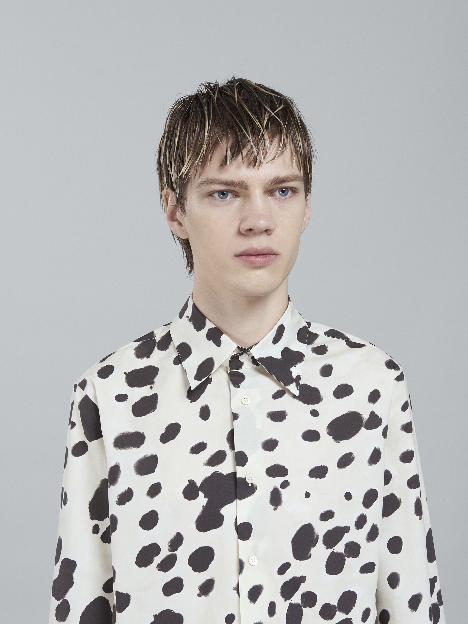 POP DOTS PRINT POPLIN LONG-SLEEVED SHIRT - 4