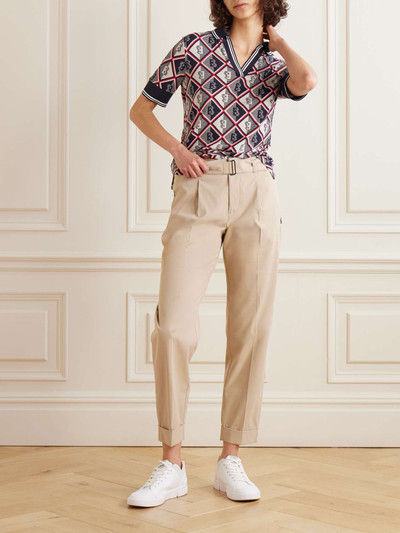 BOGNER Belted cropped twill straight-leg pants outlook