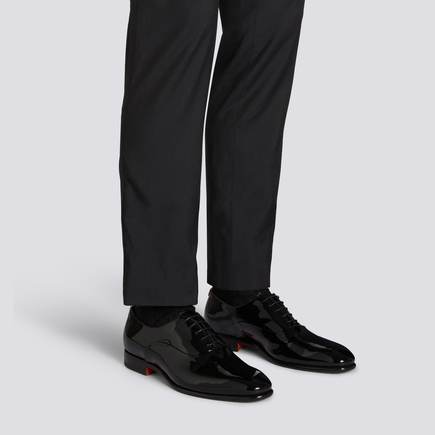 Men's black patent leather Oxford shoe - 2