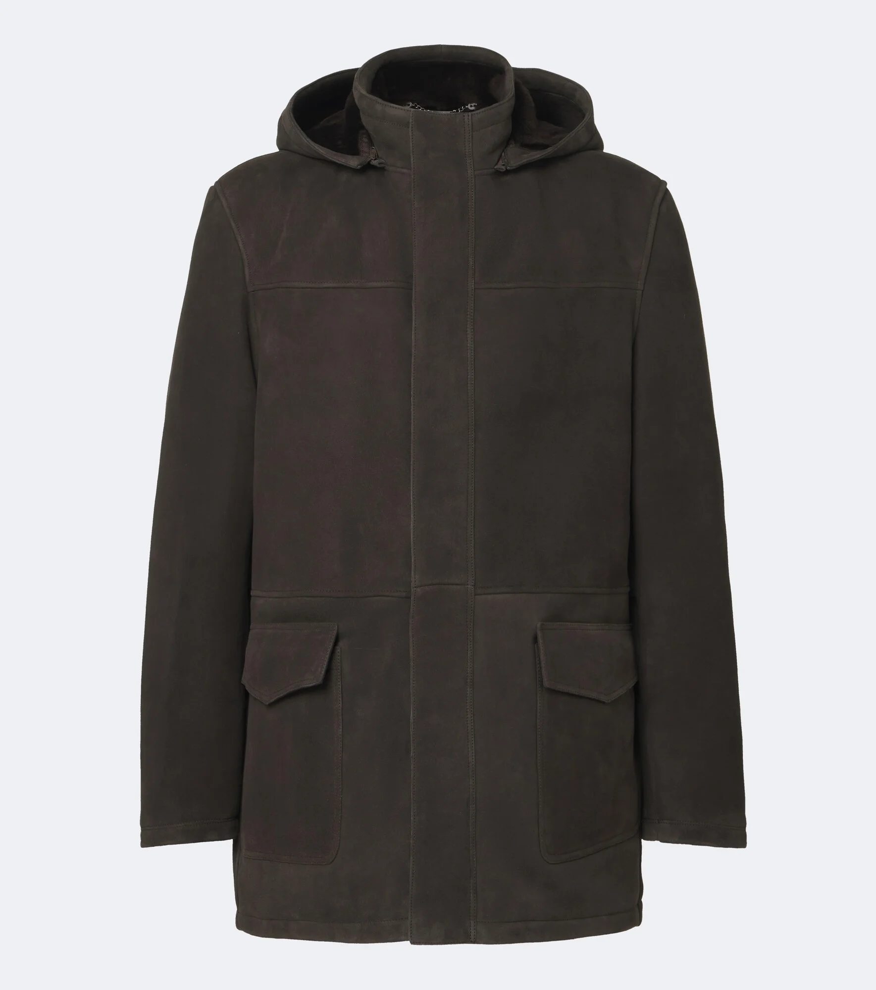 Hooded suede parka - 1