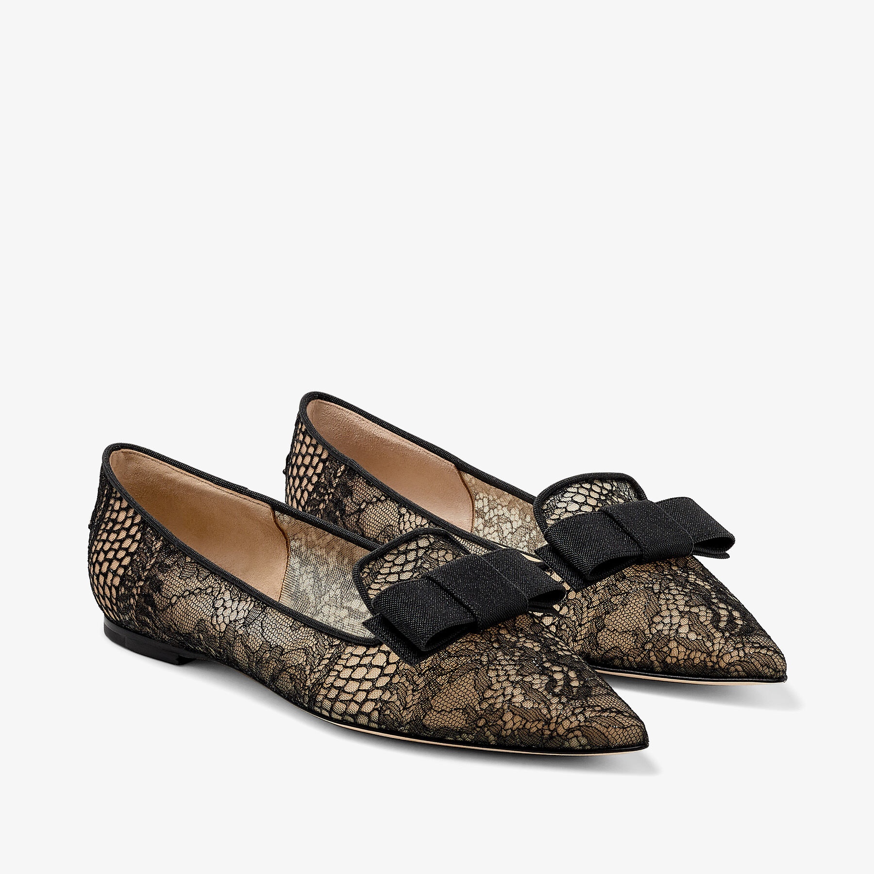 Gala
Black Metallic Lace and Glitter Flats - 3