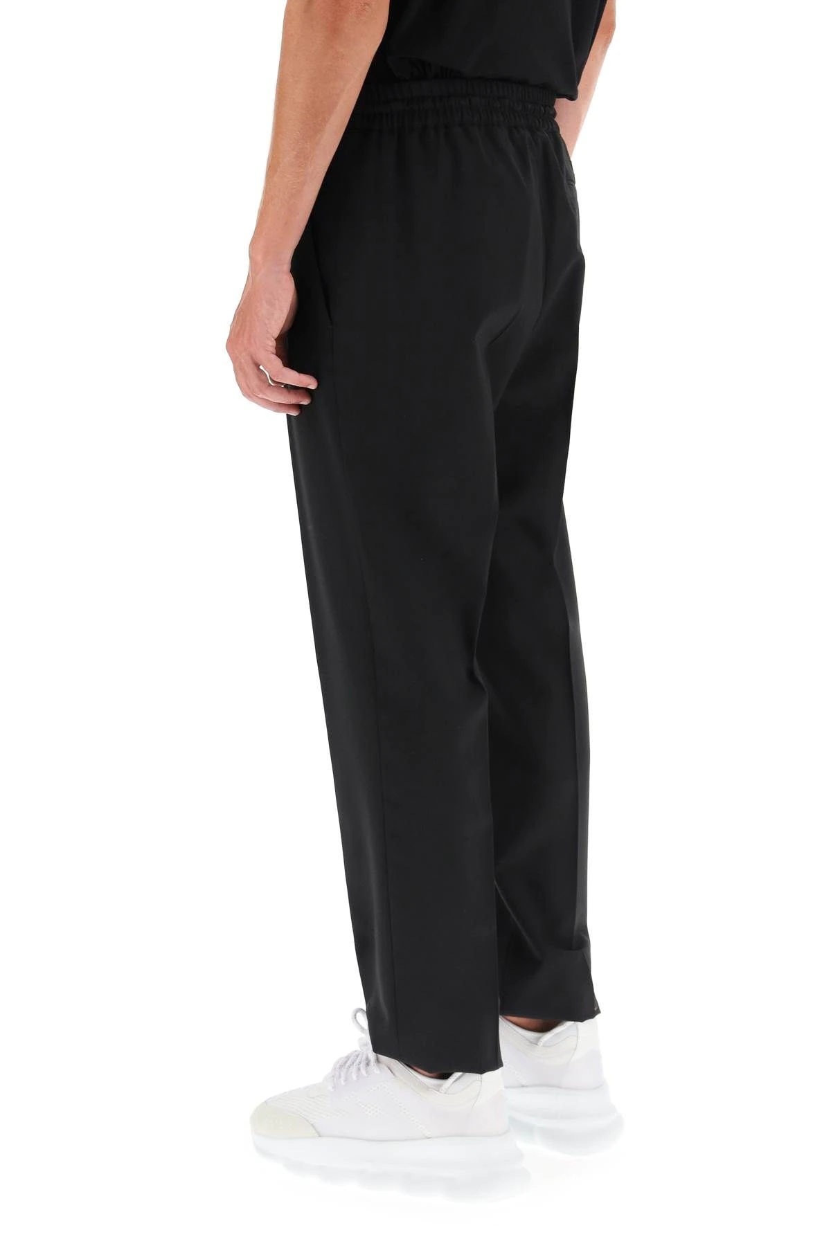 INFORMAL WOOL TROUSERS WITH EMBROIDERY - 4