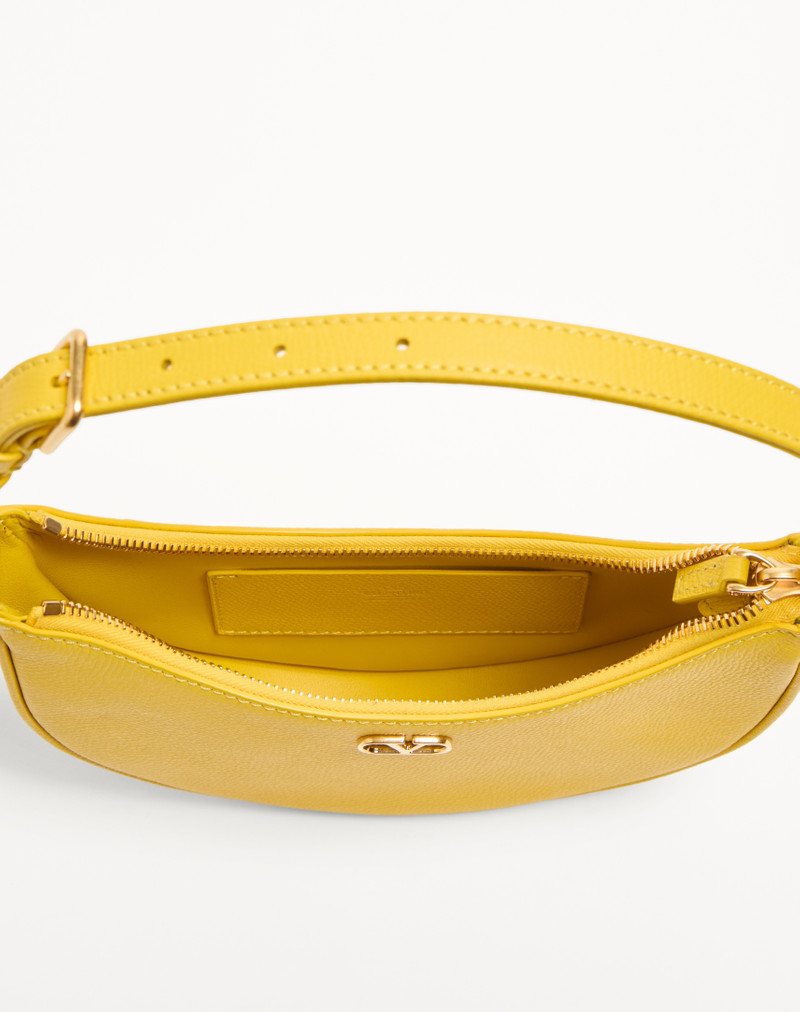 VLOGO SIGNATURE MINI HOBO BAG IN GRAINY CALFSKIN 5