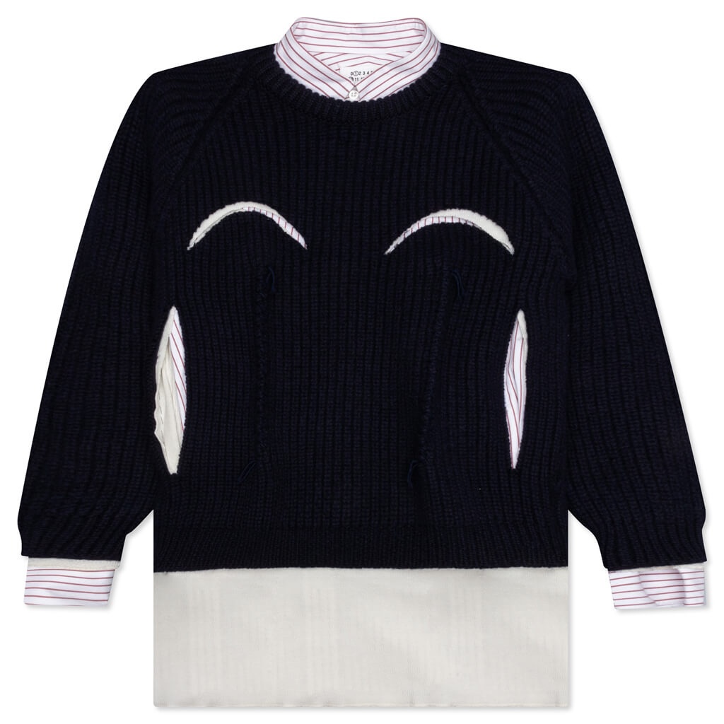 LAYERED SHIRT - WHITE/MIDNIGHT - 1