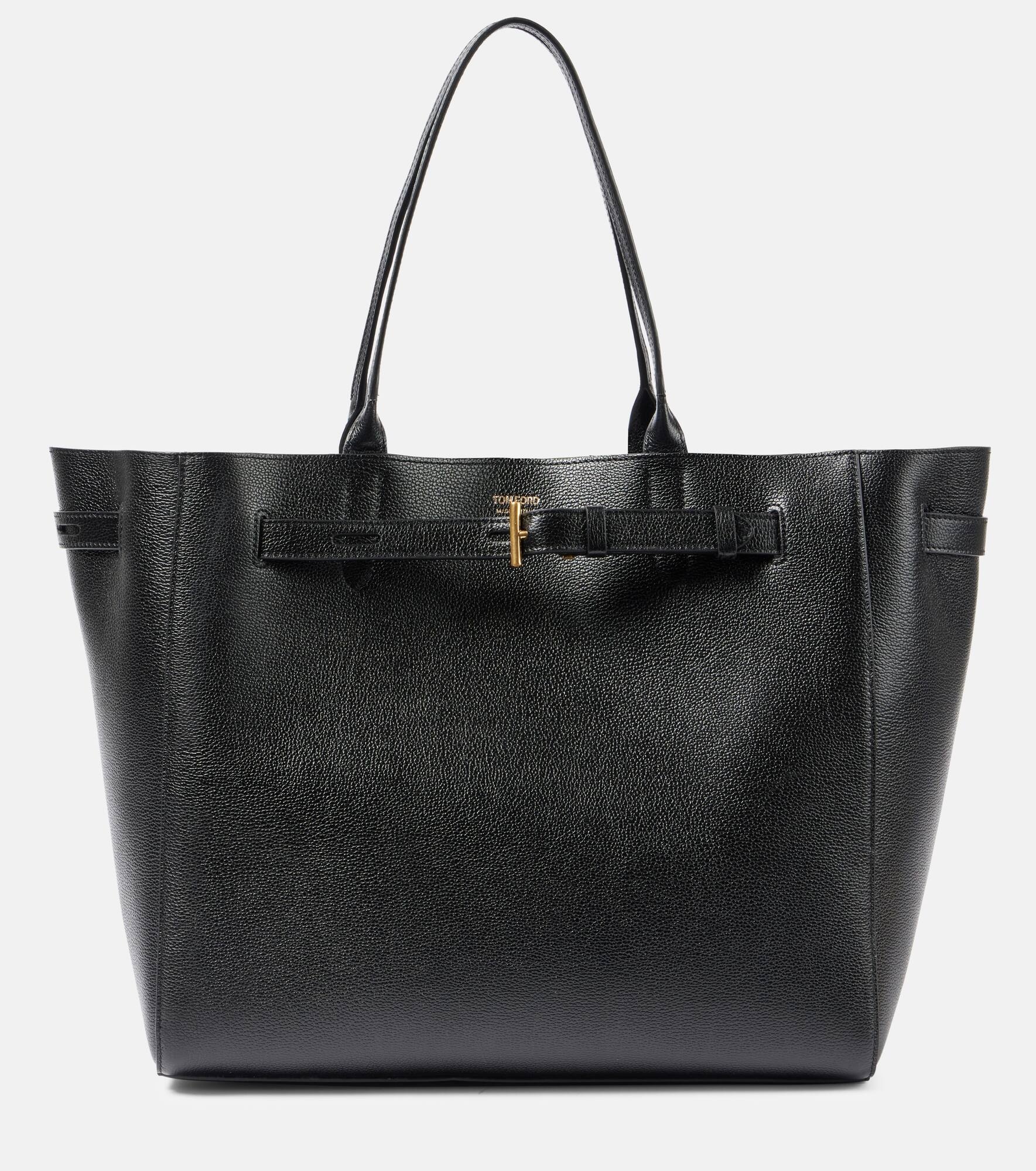 Tara Large grained leather tote bag - 1