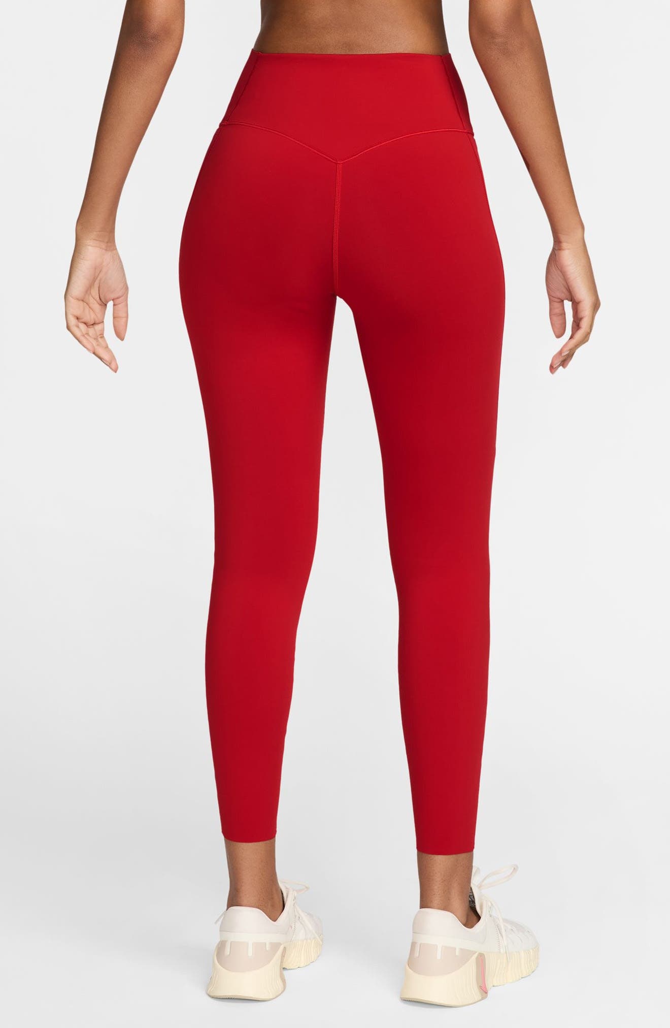 Nike Universa Medium-Support High-Waisted Pocket 7/8 Leggings in University Red/Black at Nordstrom - 2