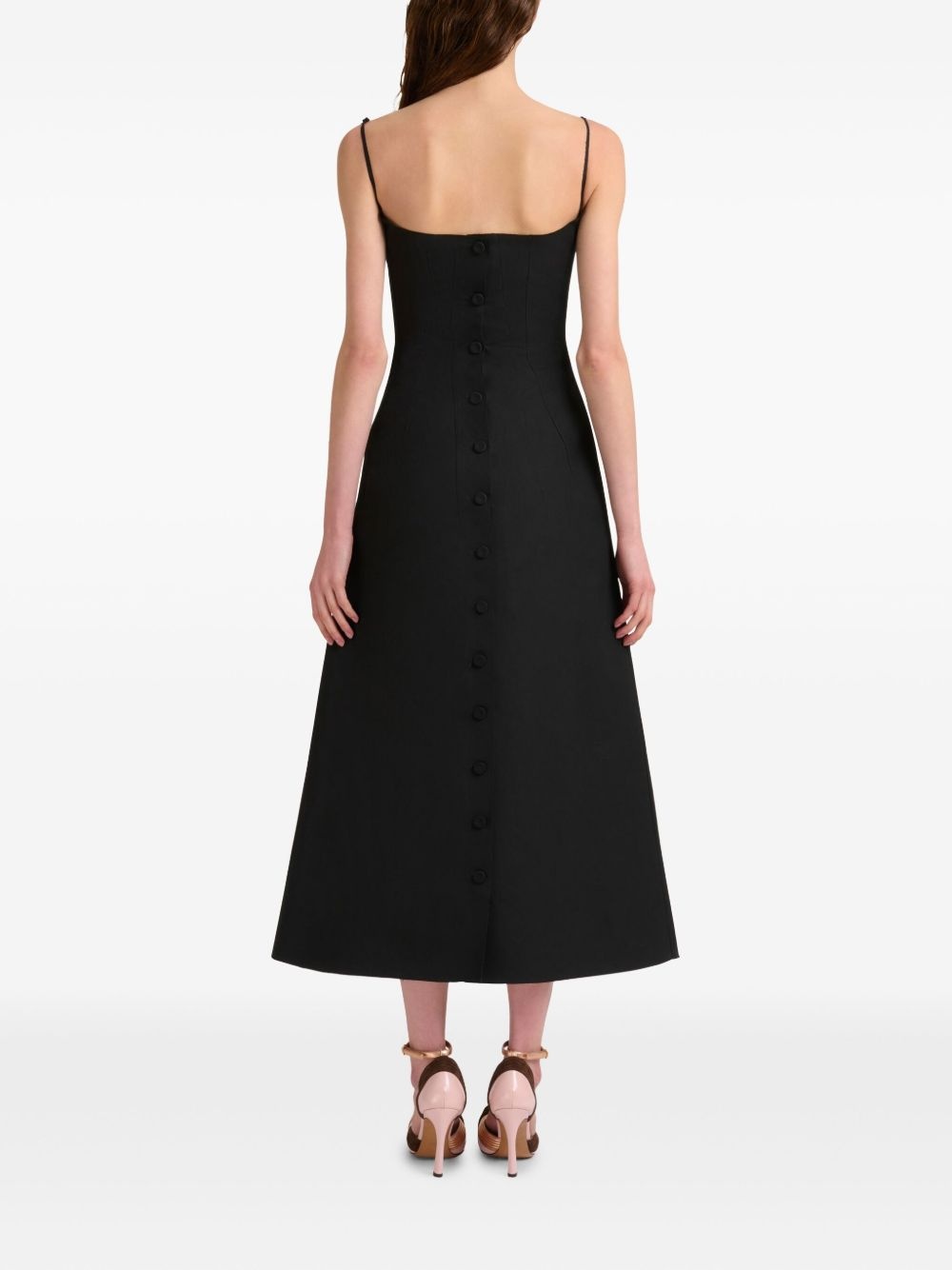 pleat-detailing midi dress - 4