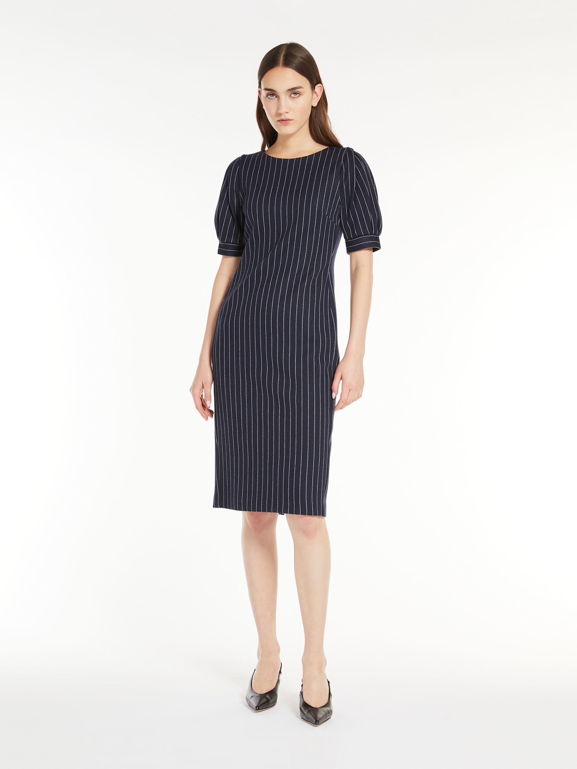 Cotton, cashmere and silk midi dress - 2