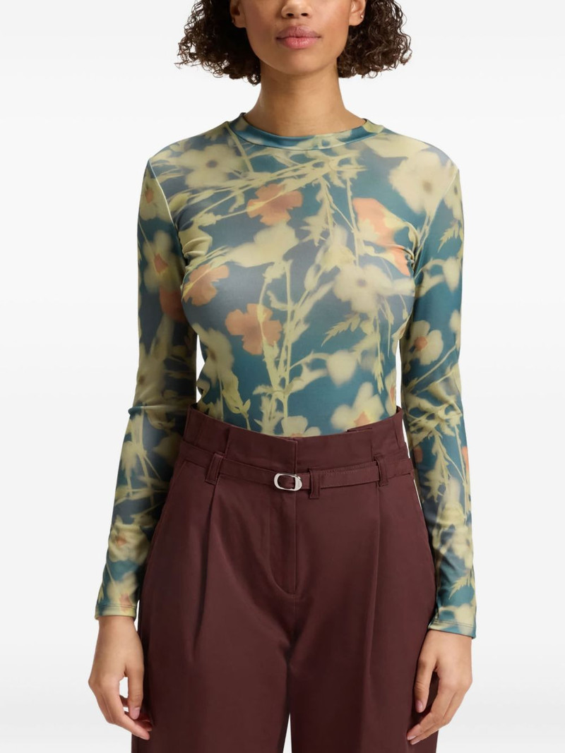 HUGO floral long-sleeve top outlook