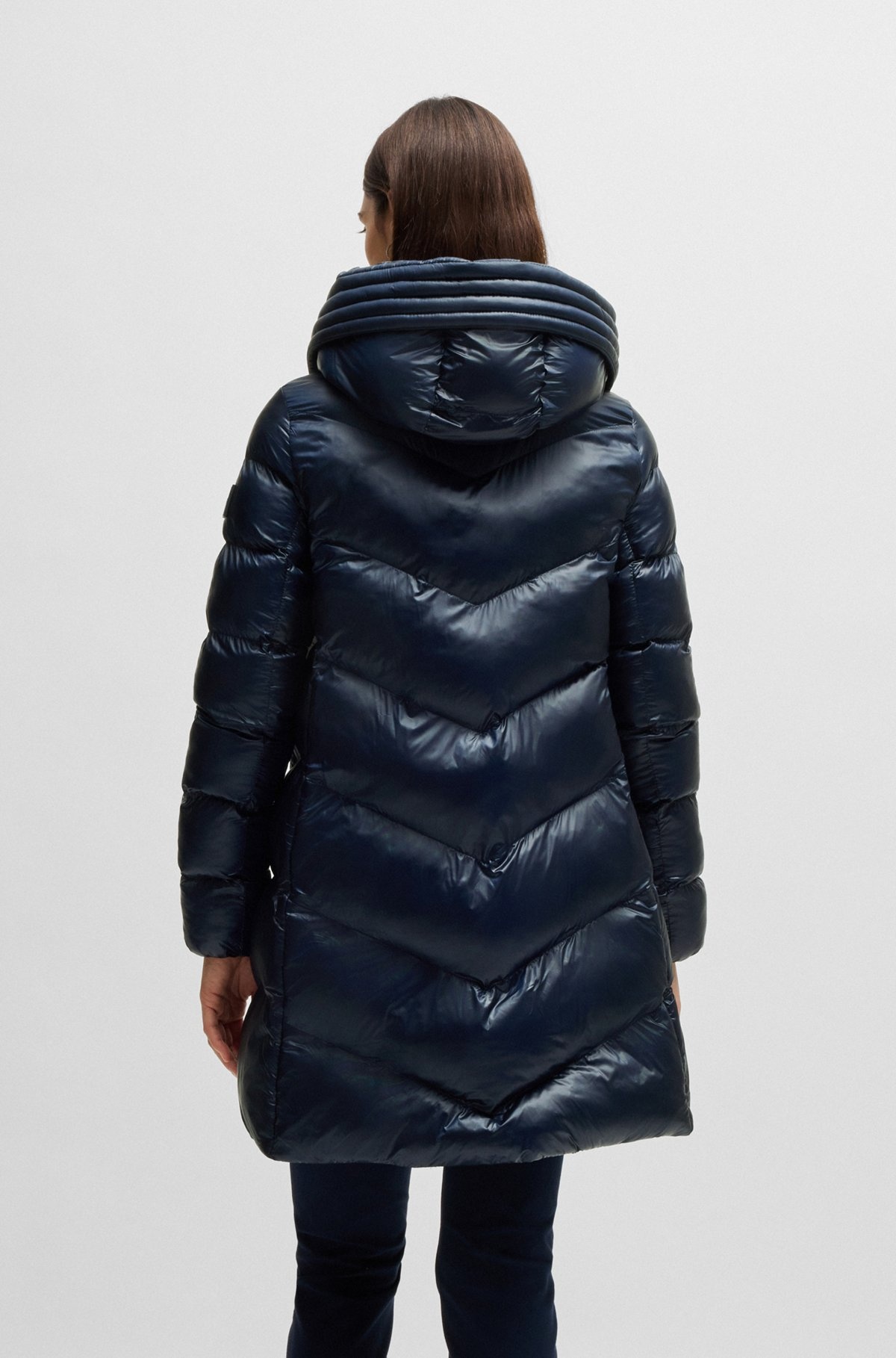 WATER-REPELLENT PADDED PARKA JACKET WITH POLISHED TRIMS - 4