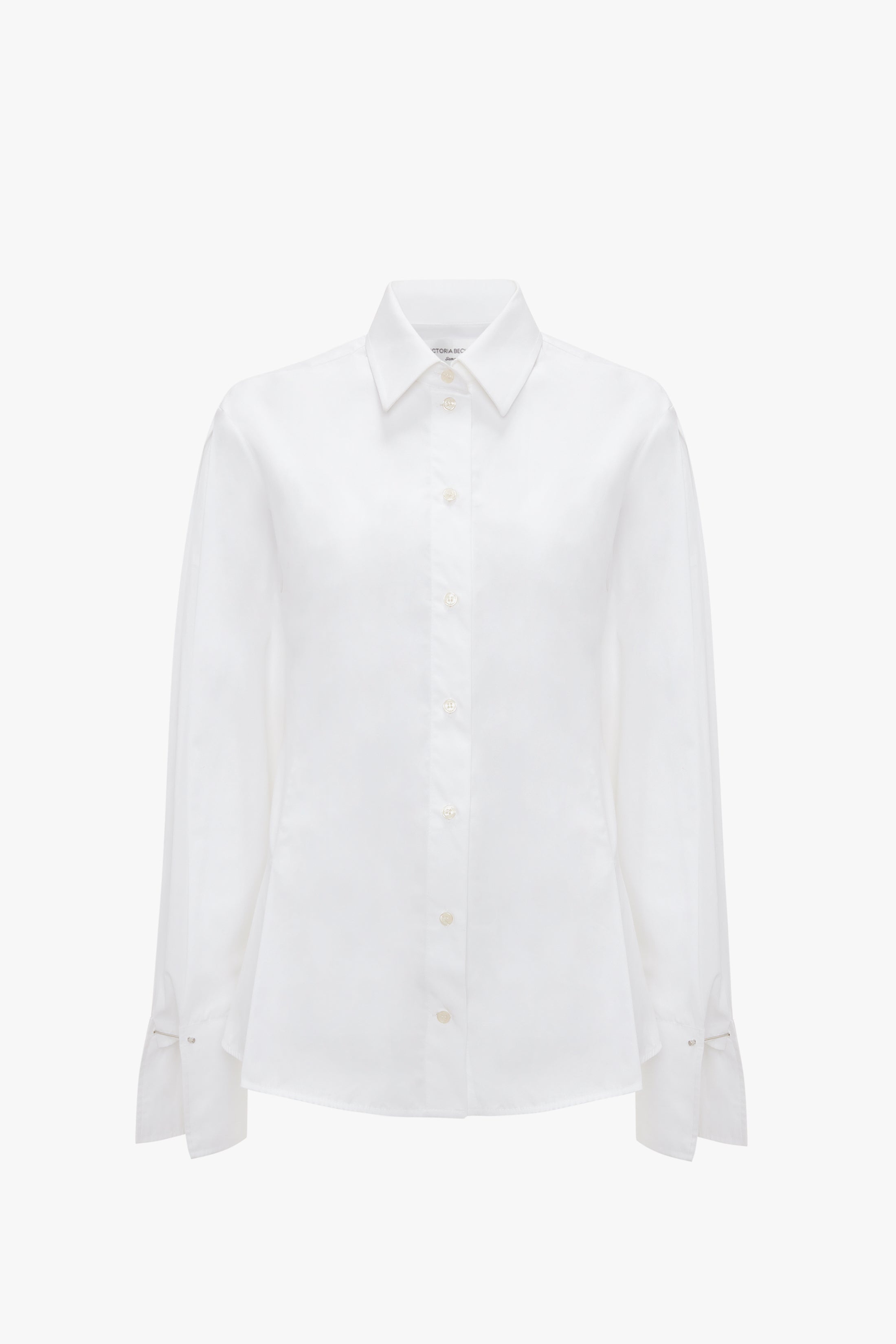 Pleat Detail Shirt In White - 1