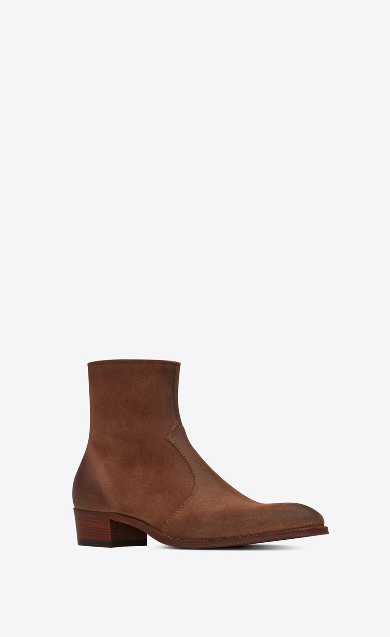 wyatt zipped boots in suede 4
