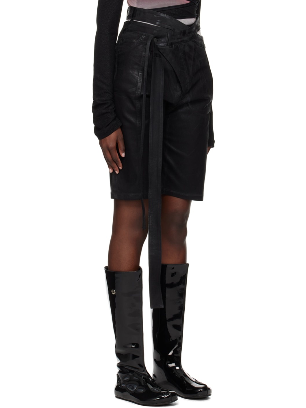 SSENSE Exclusive Black Denim Shorts - 2