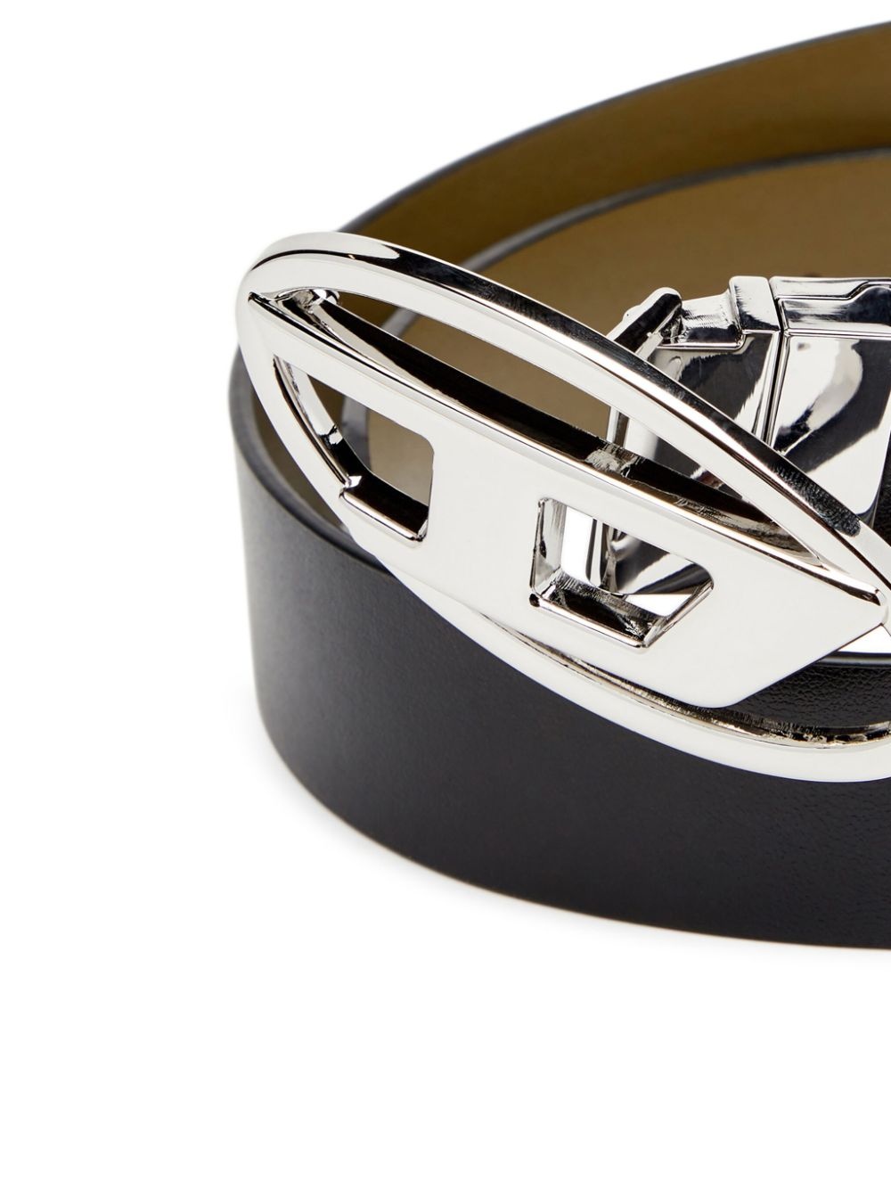 B-1DR logo-buckle leather belt - 3