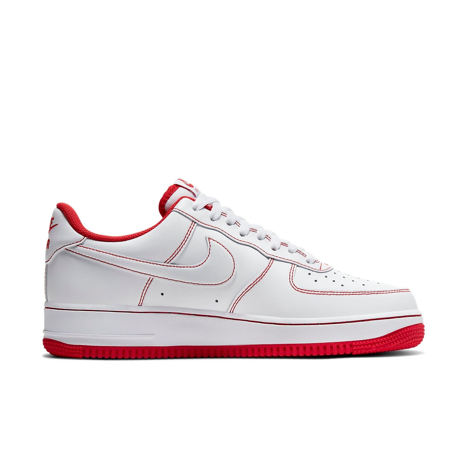 Nike Air Force 1 '07 'Contrast Stitch - White University Red' CV1724-100 - 2