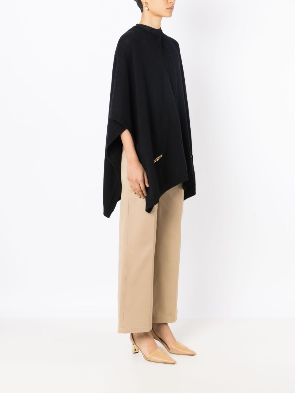 chain-link cashmere cape - 3